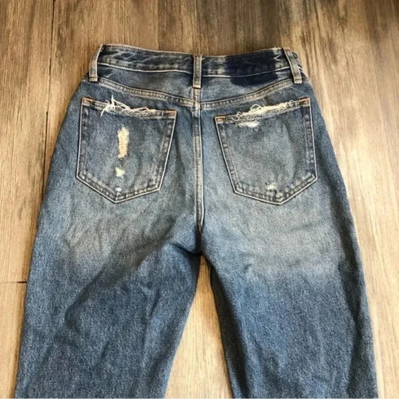 Abercrombie & Fitch High-Rise Annie Girlfriend Jeans‎ Women’s Sz 25/0 Distressed - Picture 5 of 8